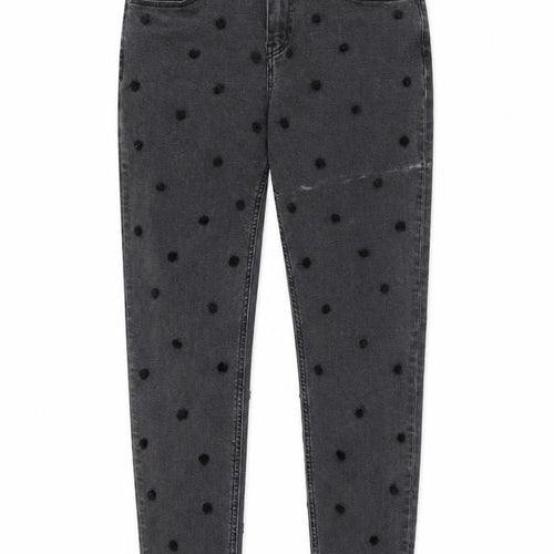Maison Scotch Women's Grey Polka Dot Skinny Jeans Size 26
