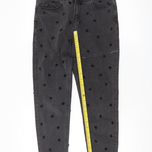 Maison Scotch Women's Grey Polka Dot Skinny Jeans Size 26