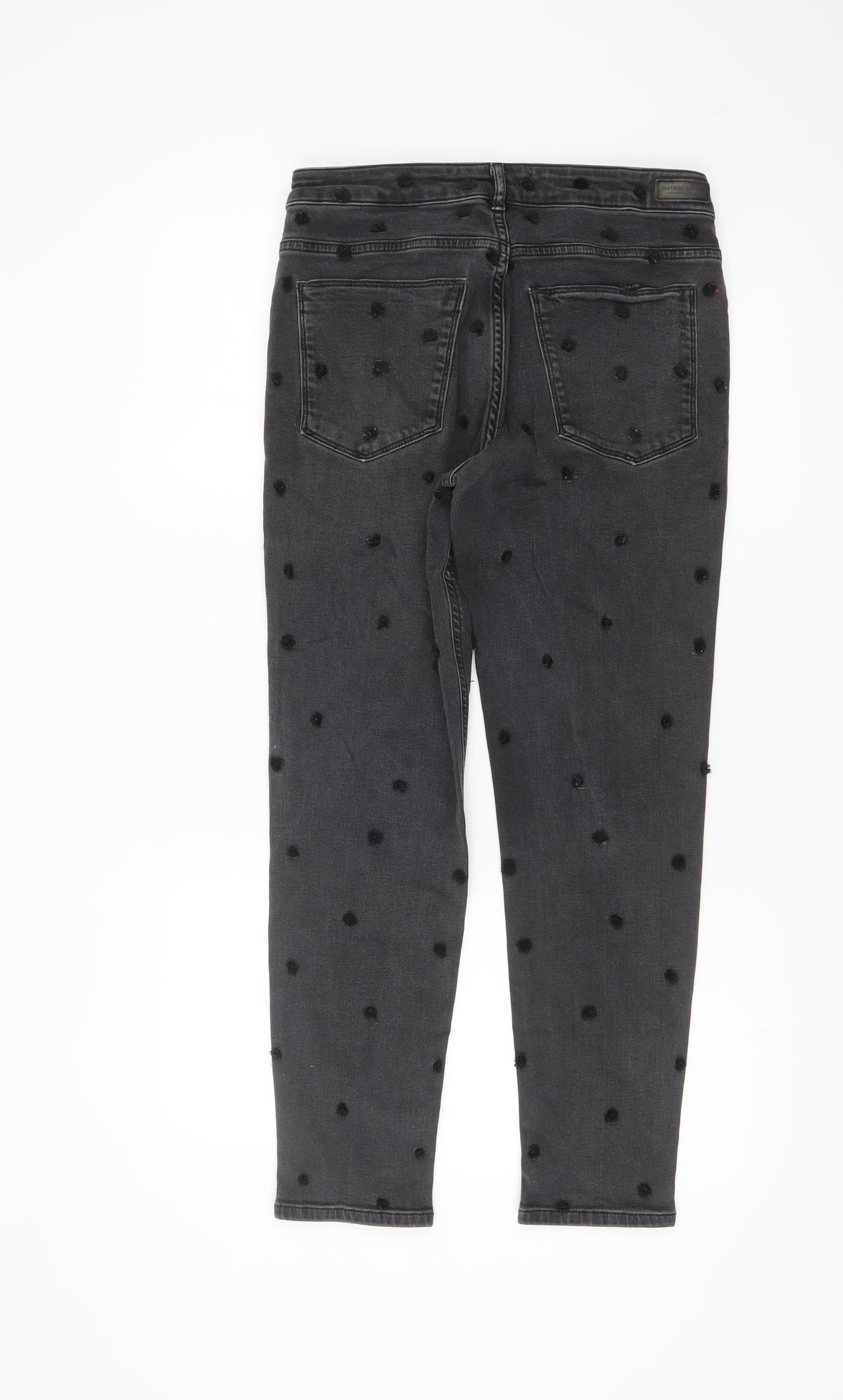 Maison Scotch Women's Grey Polka Dot Skinny Jeans Size 26