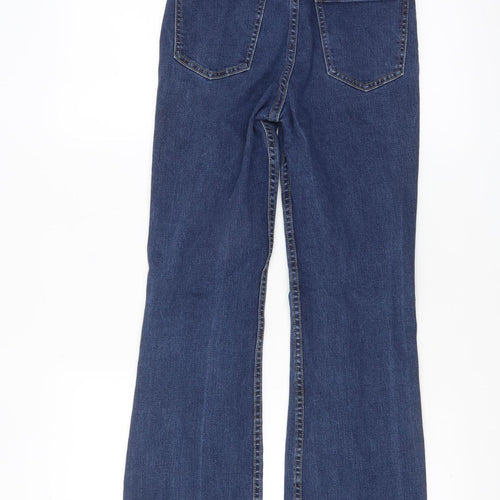 Motel Denim Womens Blue Flared Jeans XXS Stretch Cotton Blend