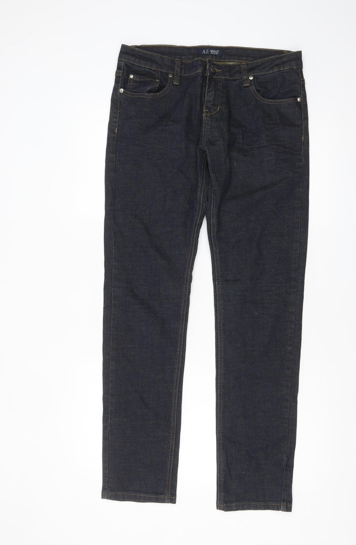 Armani Jeans Men's Blue Straight Denim Jeans Size 26 Regular Fit