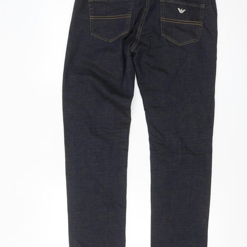 Armani Jeans Men's Blue Straight Denim Jeans Size 26 Regular Fit