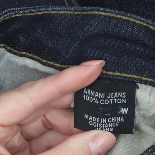 Armani Jeans Men's Blue Straight Denim Jeans Size 26 Regular Fit