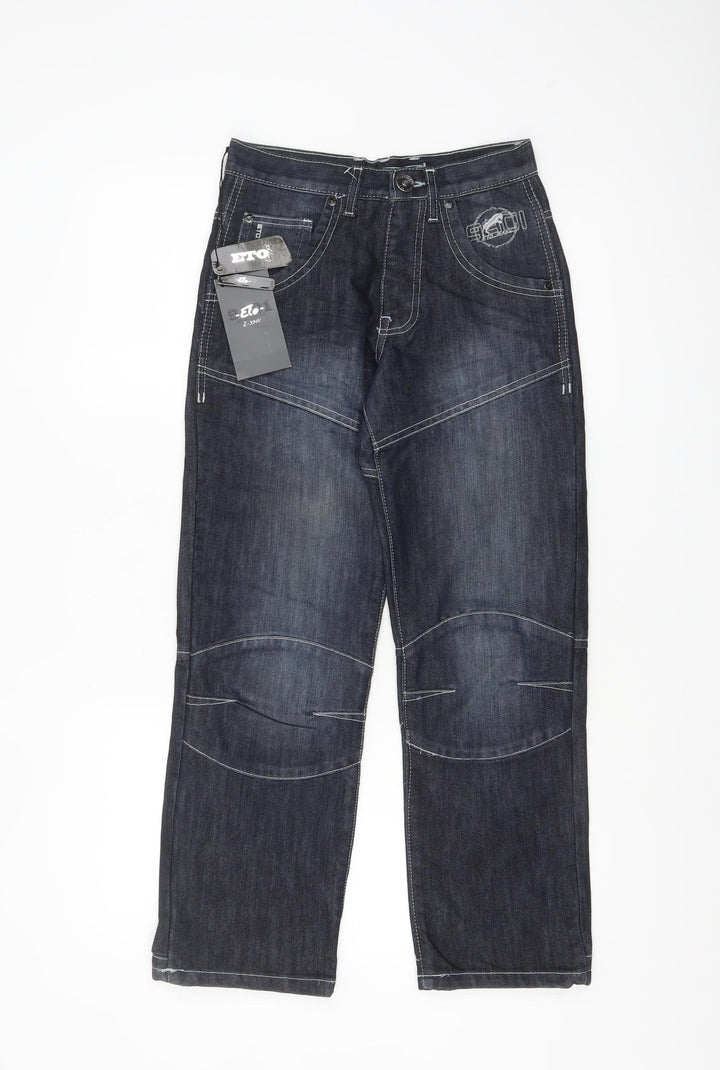 ETO Womens Blue Straight Leg Mid Rise Denim Jeans Size 26