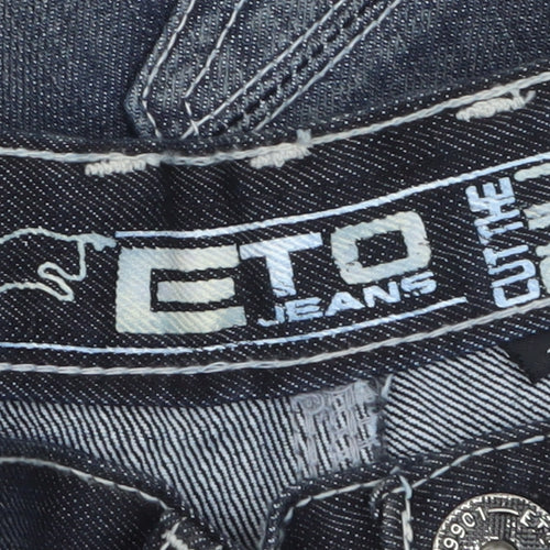 ETO Womens Blue Straight Leg Mid Rise Denim Jeans Size 26