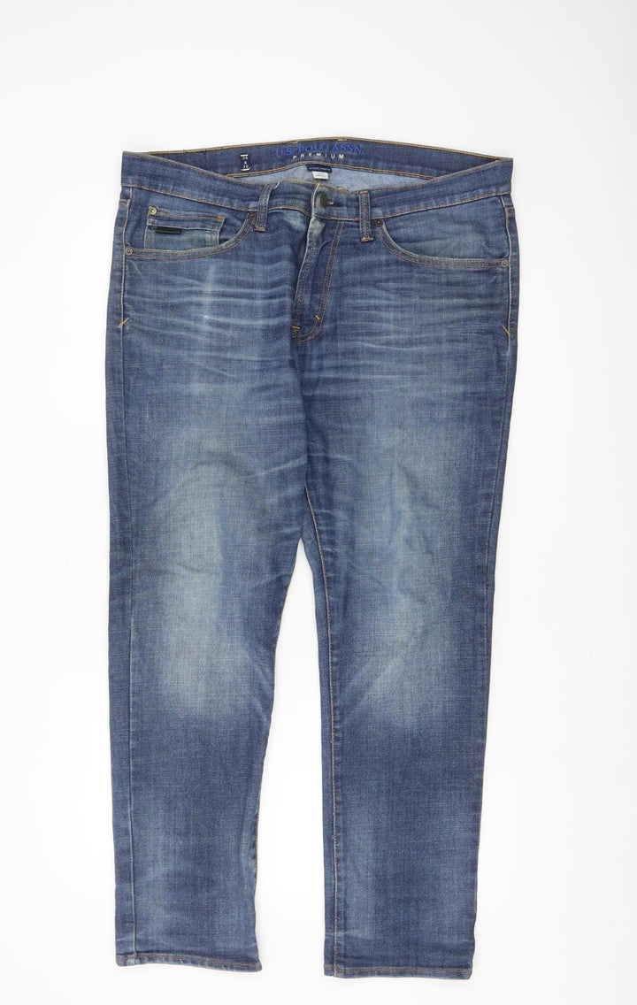 U.S. Polo Assn. Men's Blue Straight Leg Stretch Denim Jeans 36x30