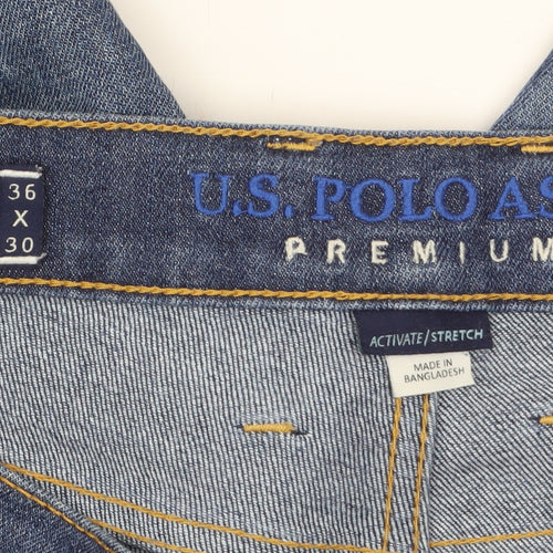 U.S. Polo Assn. Men's Blue Straight Leg Stretch Denim Jeans 36x30