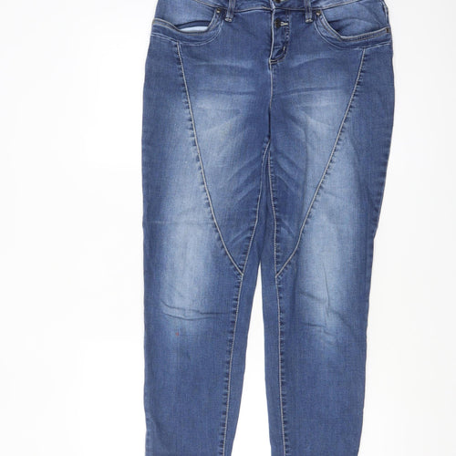 John Baner Womens Blue Size 10 Regular Straight Denim Jeans