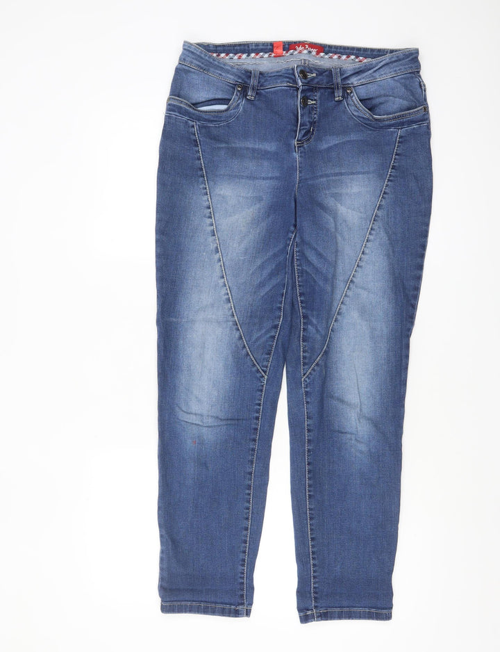 John Baner Womens Blue Size 10 Regular Straight Denim Jeans