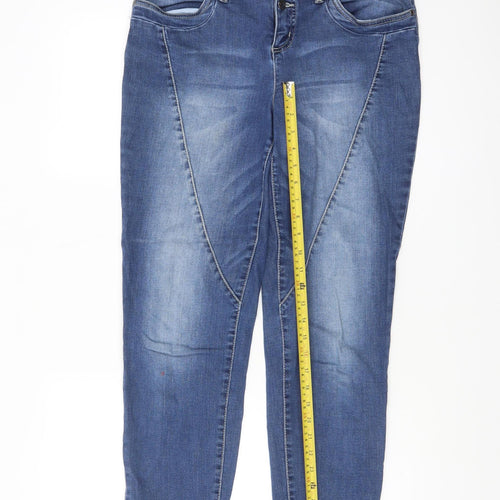 John Baner Womens Blue Size 10 Regular Straight Denim Jeans