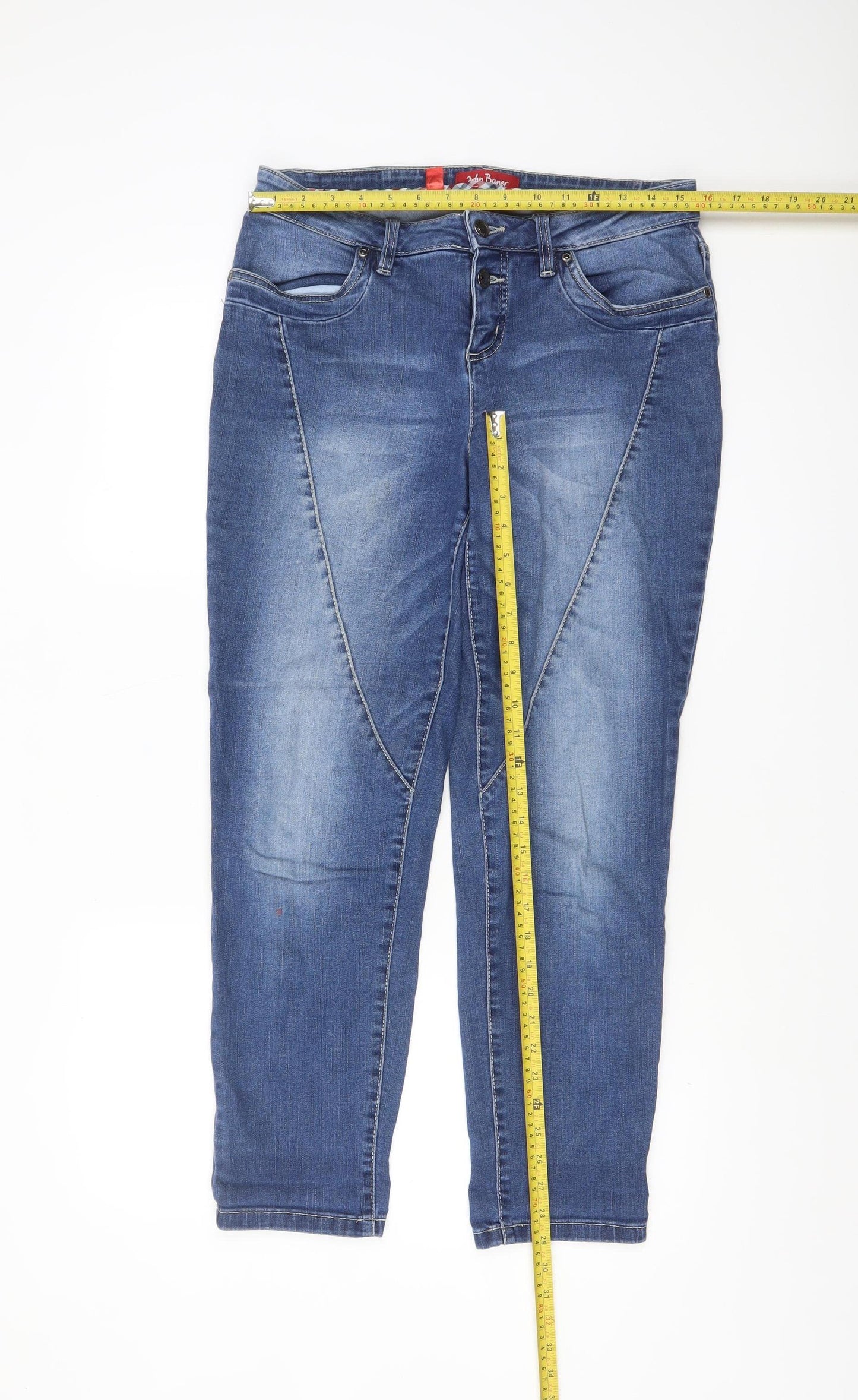 John Baner Womens Blue Size 10 Regular Straight Denim Jeans