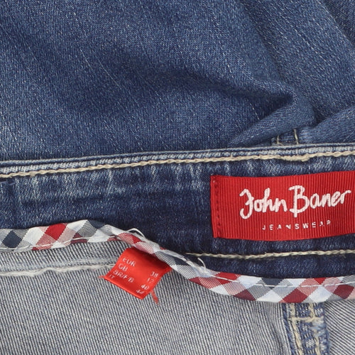 John Baner Womens Blue Size 10 Regular Straight Denim Jeans