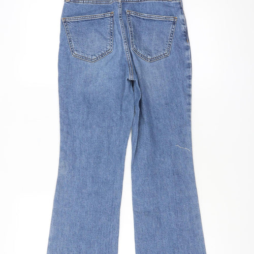 Topshop Women’s Blue Dree Flared Jeans Size 8 Regular Stretch Denim