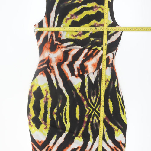 Marks and Spencer Women Multicoloured Size 12 Sleeveless Bodycon Dress