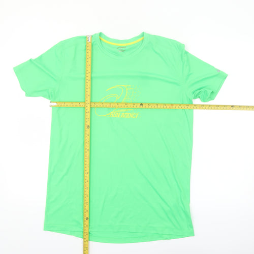 ASICS Men's Green Short Sleeve Running T-Shirt Size M