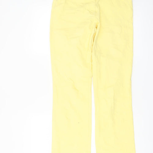 Gina Benotti Women's Yellow Straight Leg Jeans Size 8 Cotton Stretch