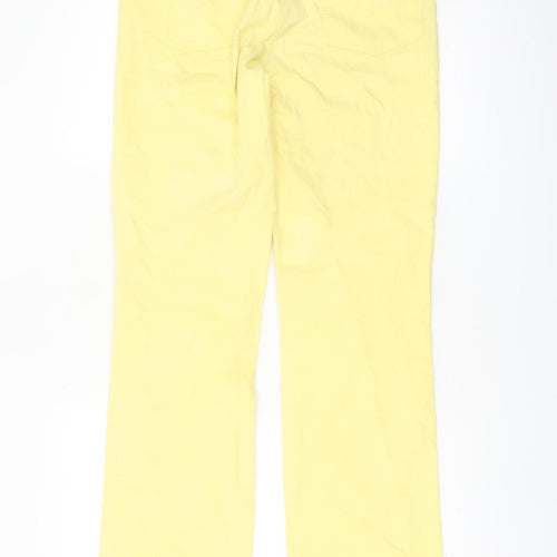 Gina Benotti Women's Yellow Straight Leg Jeans Size 8 Cotton Stretch