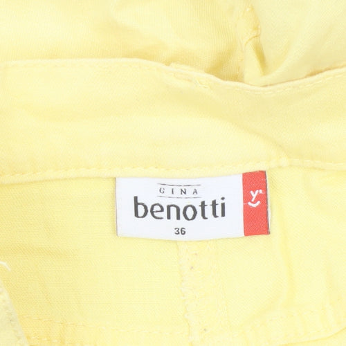Gina Benotti Women's Yellow Straight Leg Jeans Size 8 Cotton Stretch