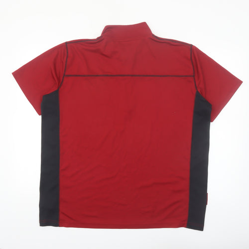Mountain Warehouse Men’s Red XL Quick Dry 1/4 Zip Active T-Shirt