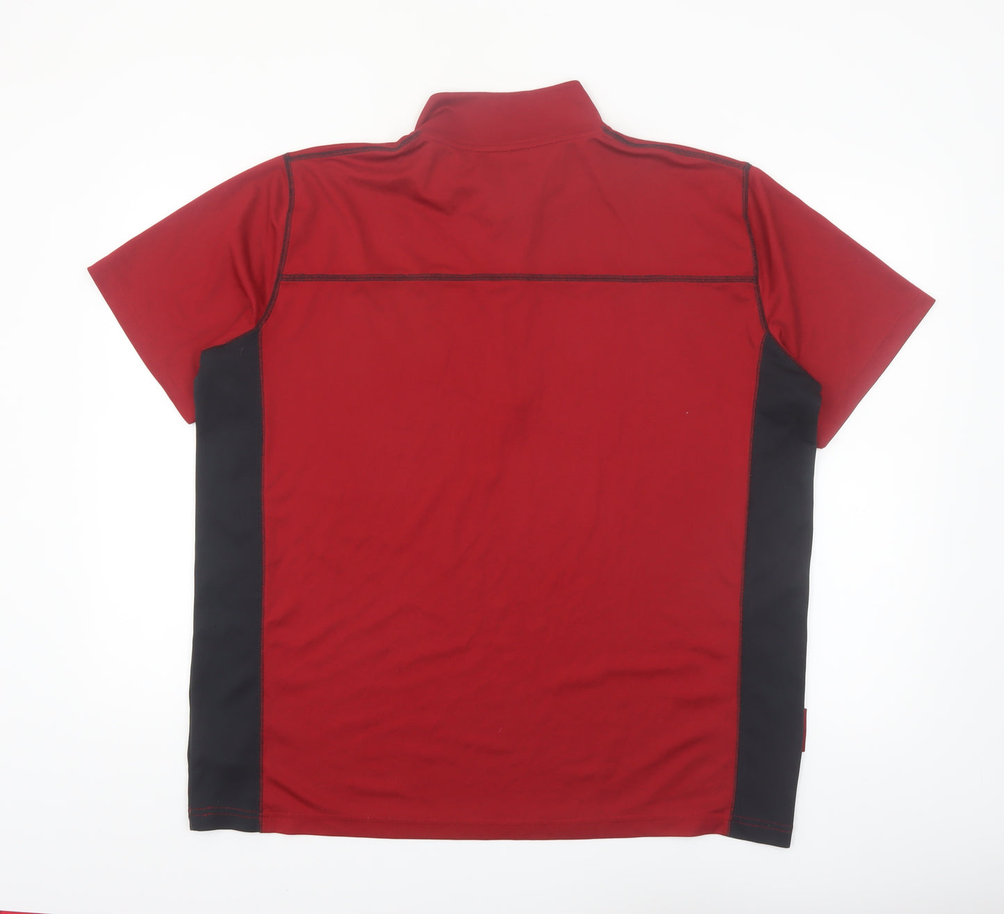 Mountain Warehouse Men’s Red XL Quick Dry 1/4 Zip Active T-Shirt