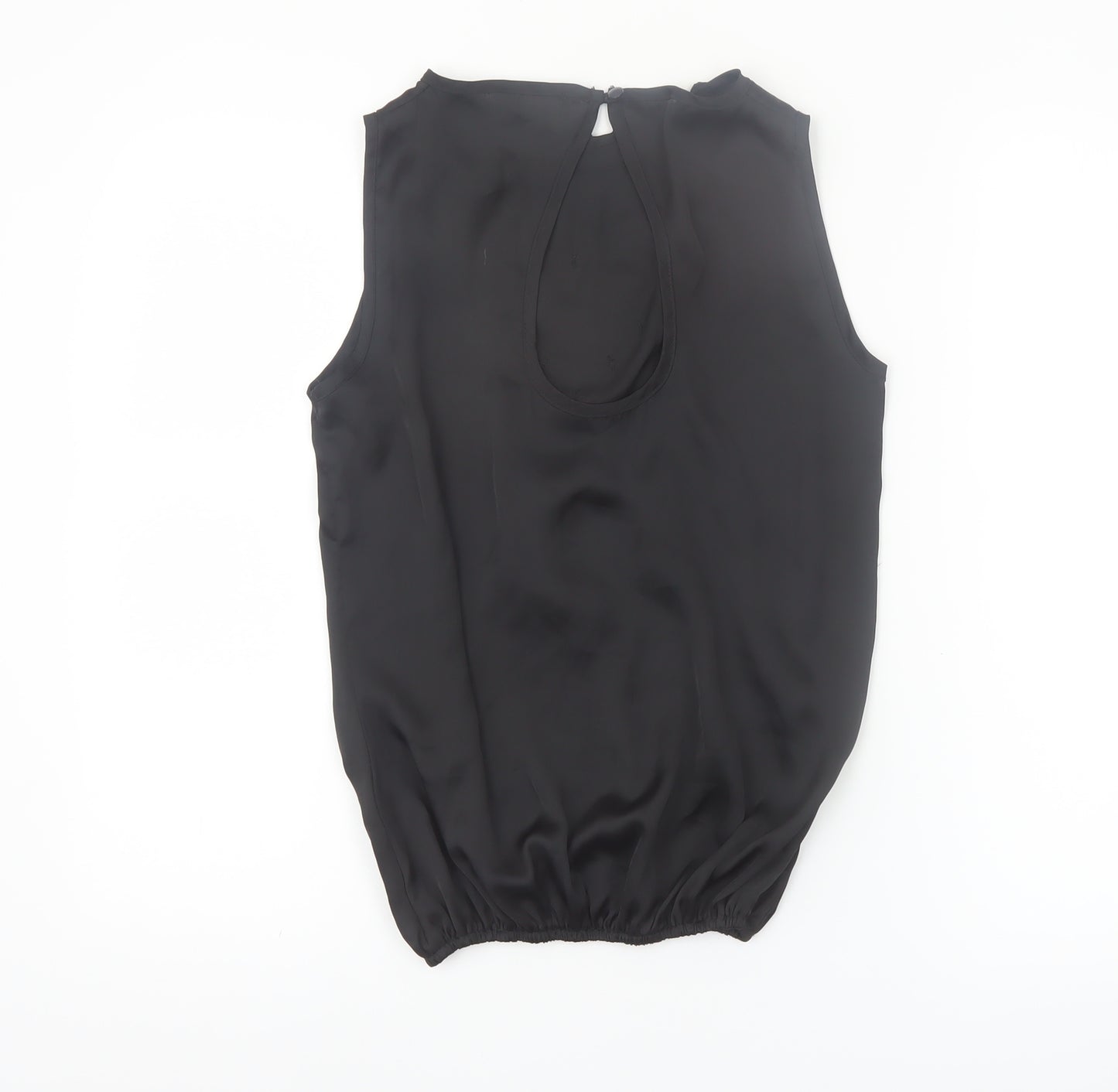 River Island Women’s Black Beaded Sleeveless Blouse Size 10