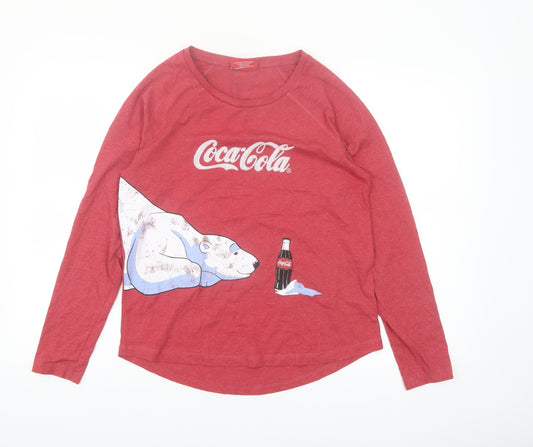 Next Womens Red Coca-Cola Polar Bear Long Sleeve T-Shirt Size 10