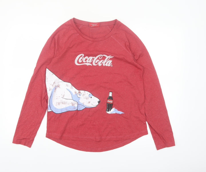 Next Womens Red Coca-Cola Polar Bear Long Sleeve T-Shirt Size 10