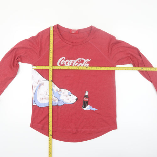 Next Womens Red Coca-Cola Polar Bear Long Sleeve T-Shirt Size 10