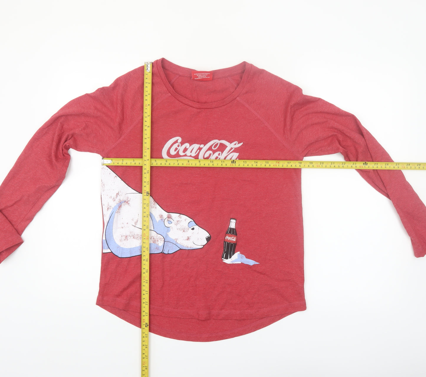 Next Womens Red Coca-Cola Polar Bear Long Sleeve T-Shirt Size 10
