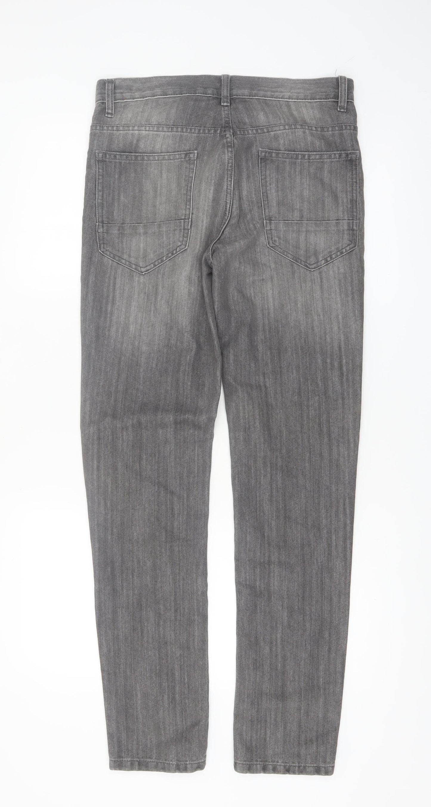 Denim Co. Men’s Grey Slim Fit Jeans W28 L30 Denim Stretch