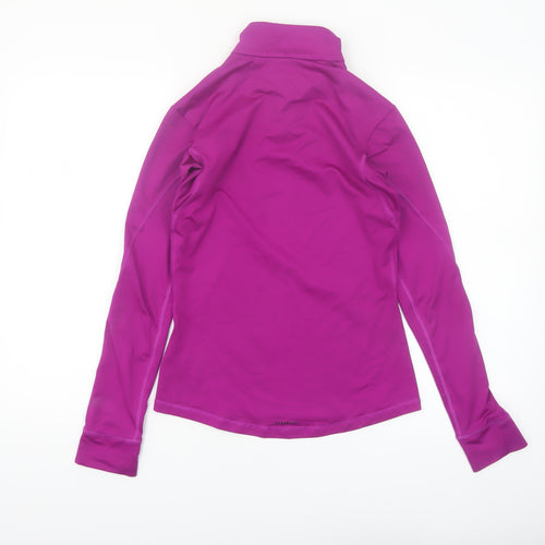 adidas Teens Purple Long Sleeve 1/4 Zip Running Top Size L
