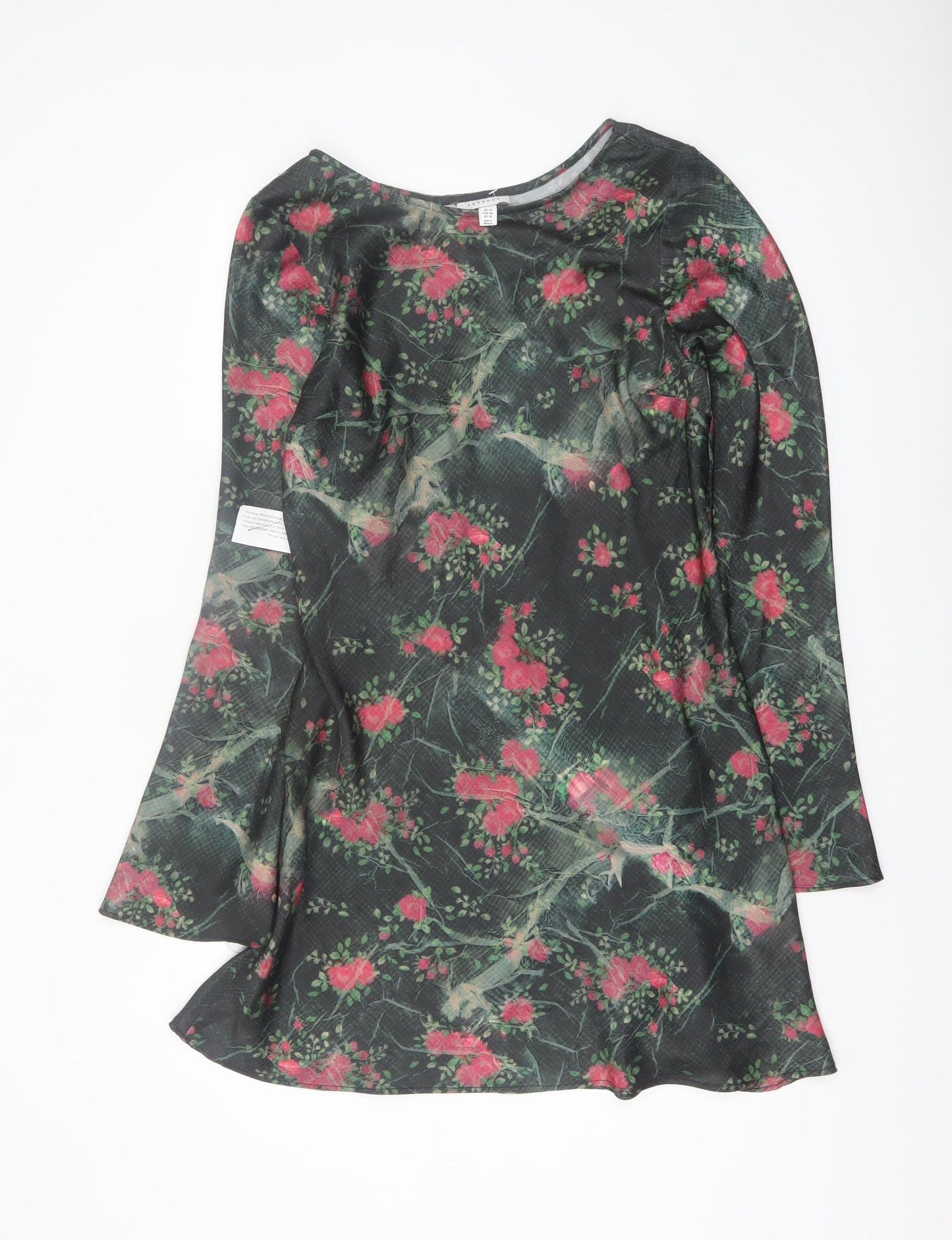 Topshop Women’s Multicoloured Floral A-Line Dress Size 14
