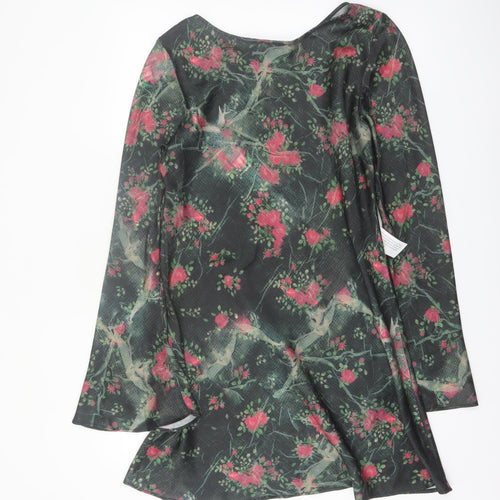 Topshop Women’s Multicoloured Floral A-Line Dress Size 14