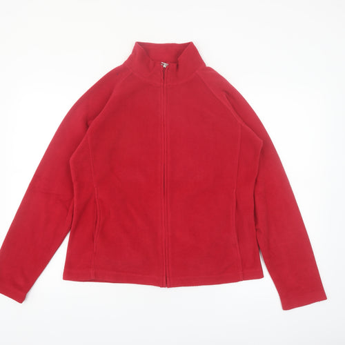 Dunnes Women's Red Fleece Full Zip Jacket Size 16