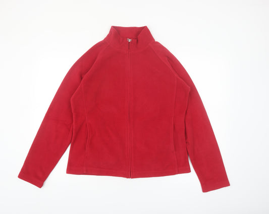 Dunnes Women's Red Fleece Full Zip Jacket Size 16