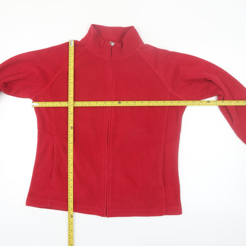 Dunnes Women's Red Fleece Full Zip Jacket Size 16