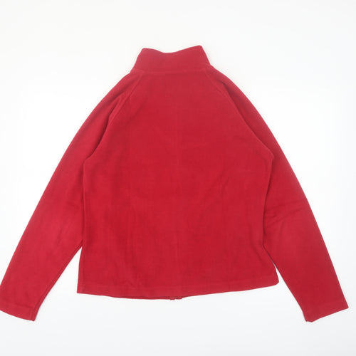 Dunnes Women's Red Fleece Full Zip Jacket Size 16