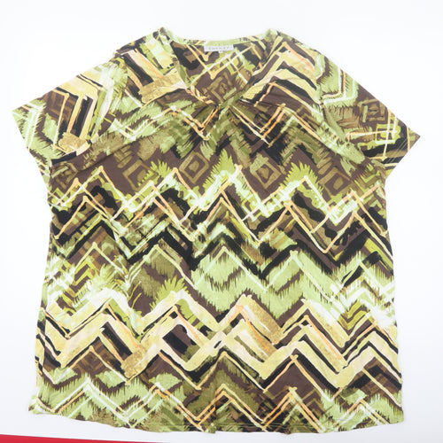 Zhenzi Women's Multicoloured Geometric Tunic Blouse Size M