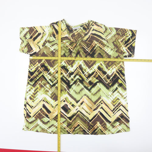 Zhenzi Women's Multicoloured Geometric Tunic Blouse Size M