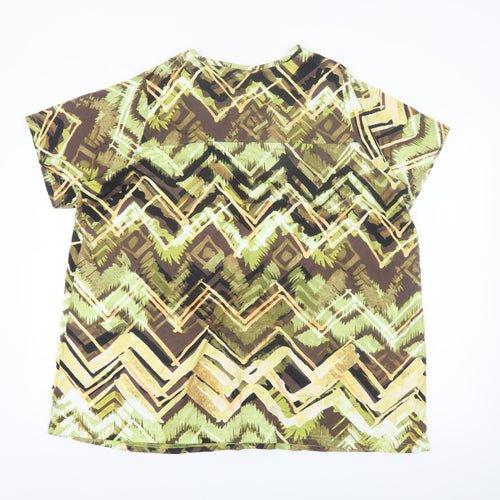 Zhenzi Women's Multicoloured Geometric Tunic Blouse Size M