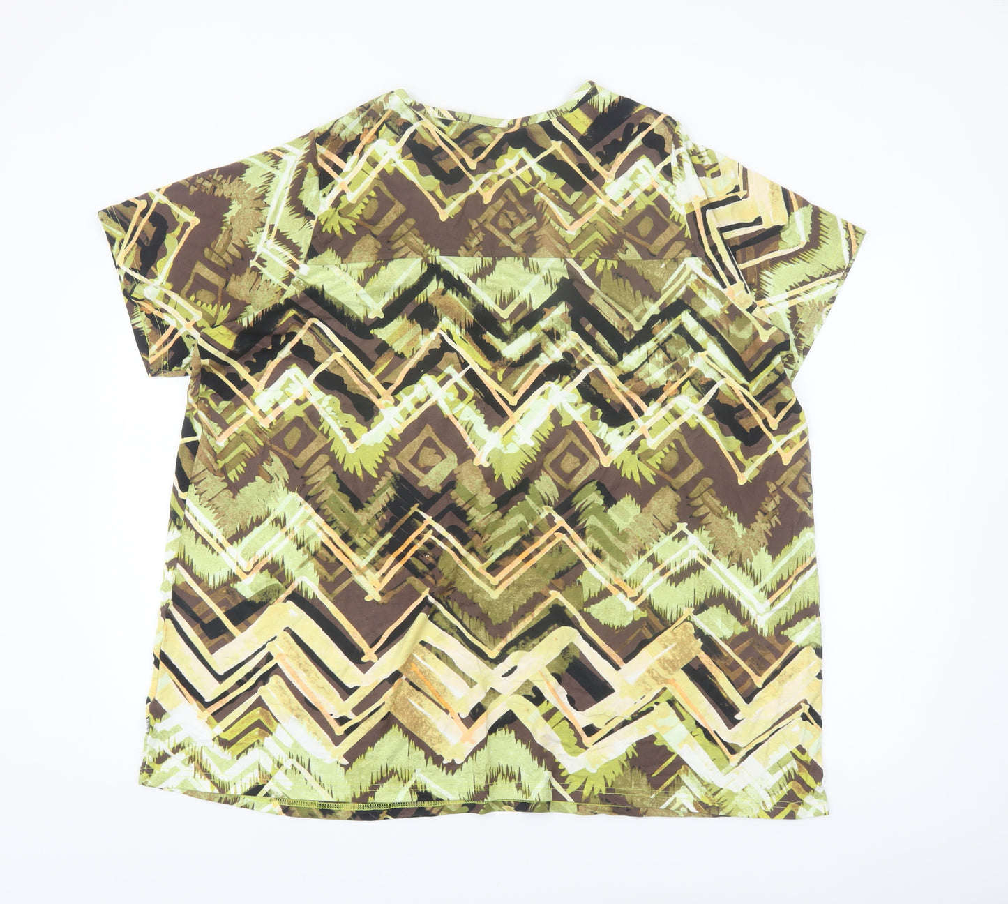 Zhenzi Women's Multicoloured Geometric Tunic Blouse Size M