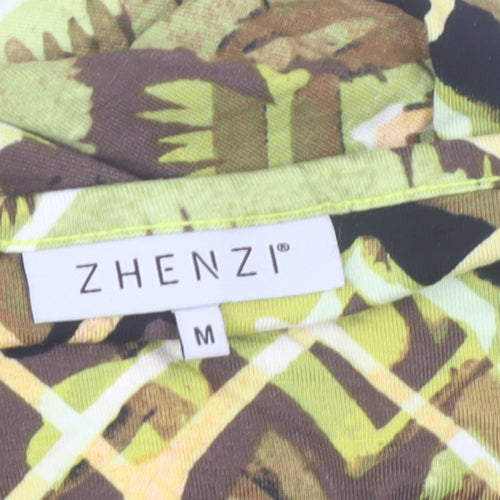 Zhenzi Women's Multicoloured Geometric Tunic Blouse Size M