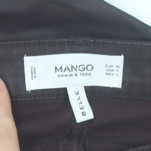 Mango Women Brown Cotton Stretch Skinny Jegging Size 10