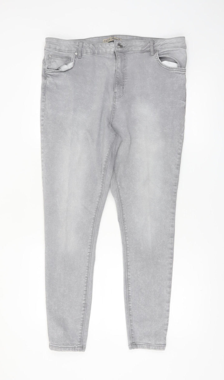 Denim Co. Women's Grey Skinny Stretch Jeans Size 18
