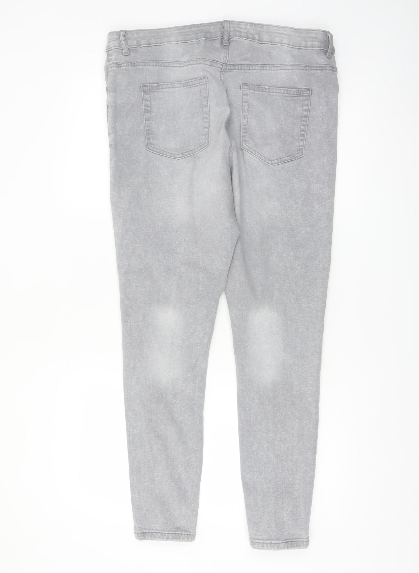 Denim Co. Women's Grey Skinny Stretch Jeans Size 18
