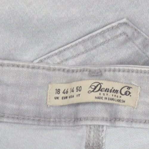 Denim Co. Women's Grey Skinny Stretch Jeans Size 18