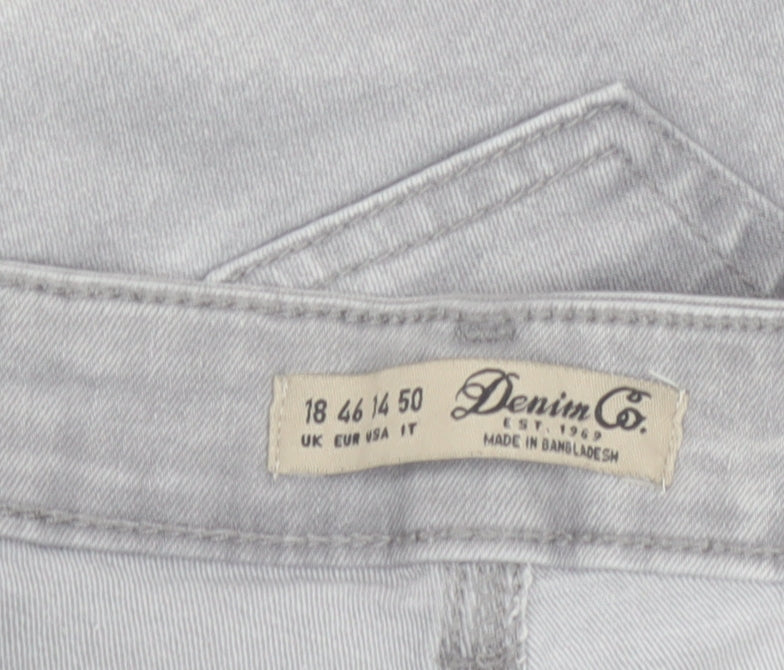 Denim Co. Women's Grey Skinny Stretch Jeans Size 18