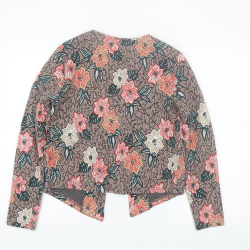 Vero Moda Womens Brown Floral Blazer Jacket Size M Regular Fit