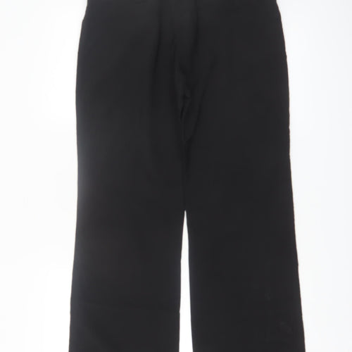 Ambiance Women's Black Stretch Straight Trousers Size L