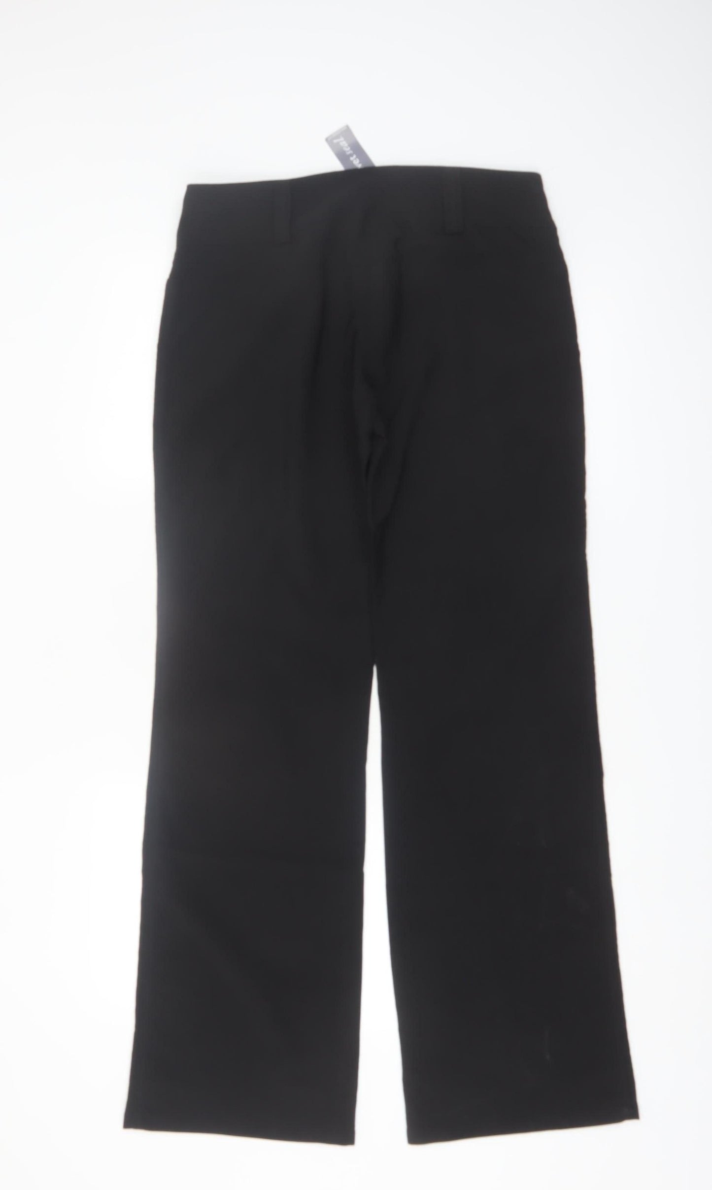 Ambiance Women's Black Stretch Straight Trousers Size L